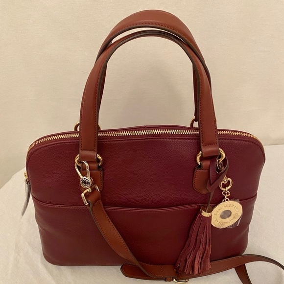 ISAAC MIZRAHI NEW Handbag With Tassels Key Fob - Picture 2 of 7